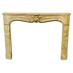 Antique Louis XV Style Italian Marble Fireplace Mantle, Surround 19th/20th Century