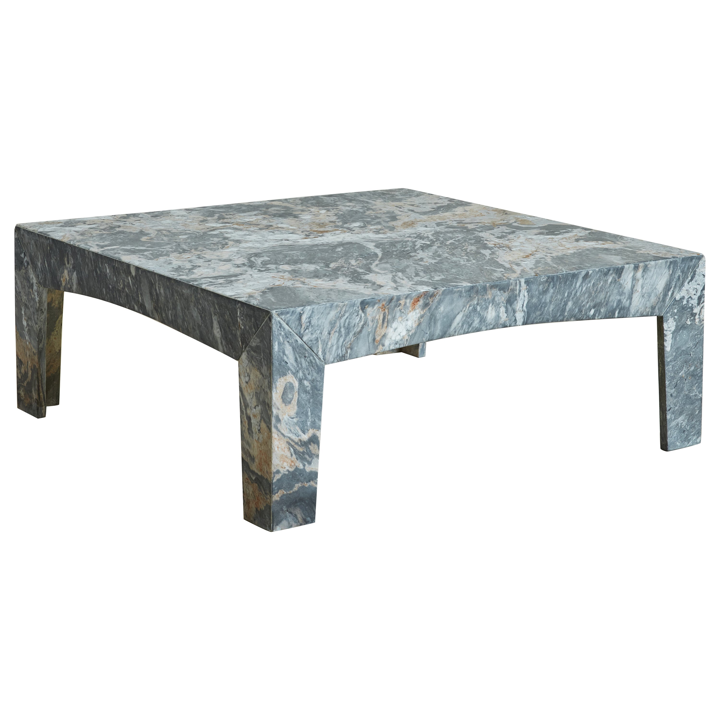 Honed Cipollino Marble Coffee Table, Italy 1970s For Sale