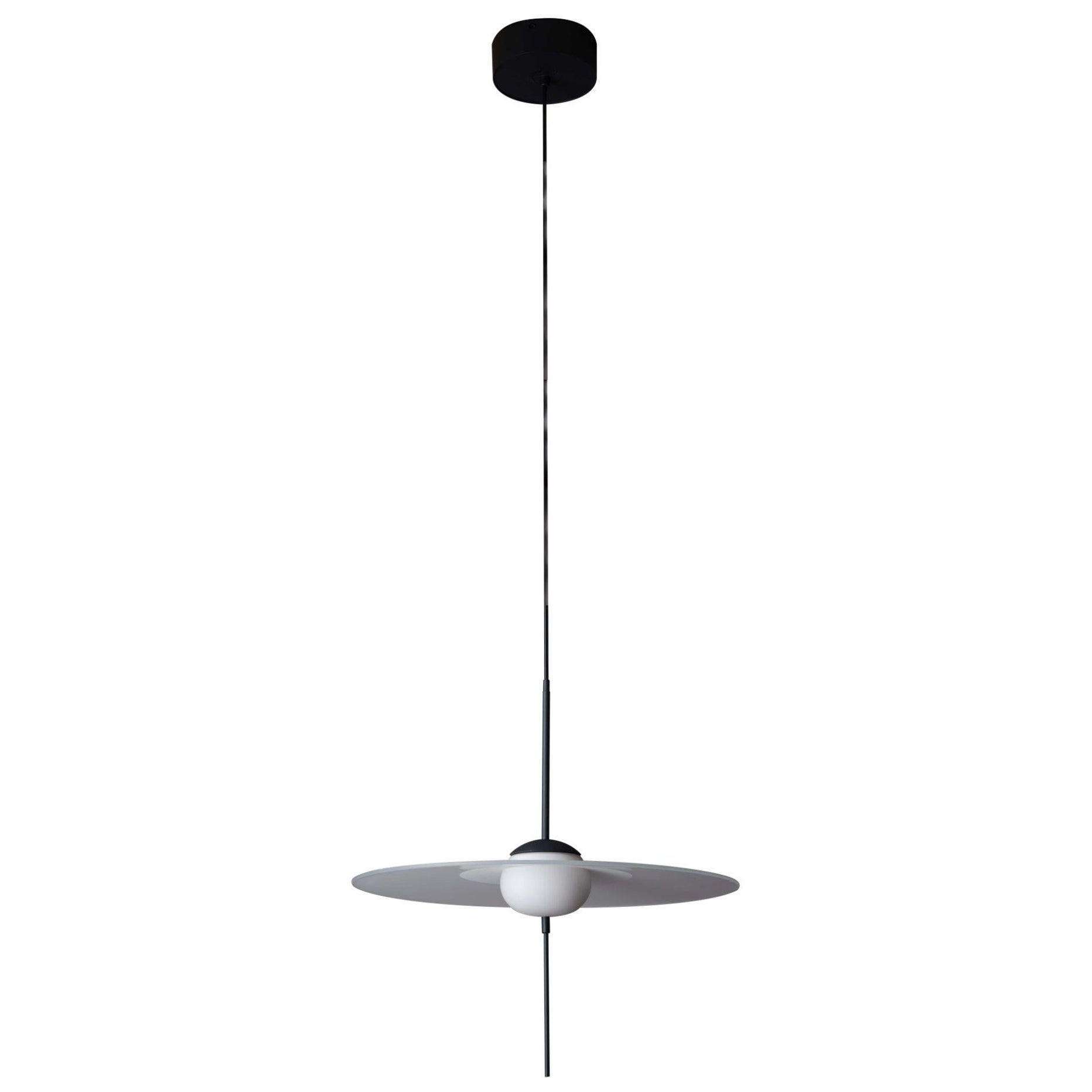DCW Editions Mono M400 Pendant Lamp in Dark Grey Aluminum and Glass by Vantot For Sale