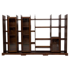 Italian Walnut Modular Bookcase by P. Ranzani for Elam