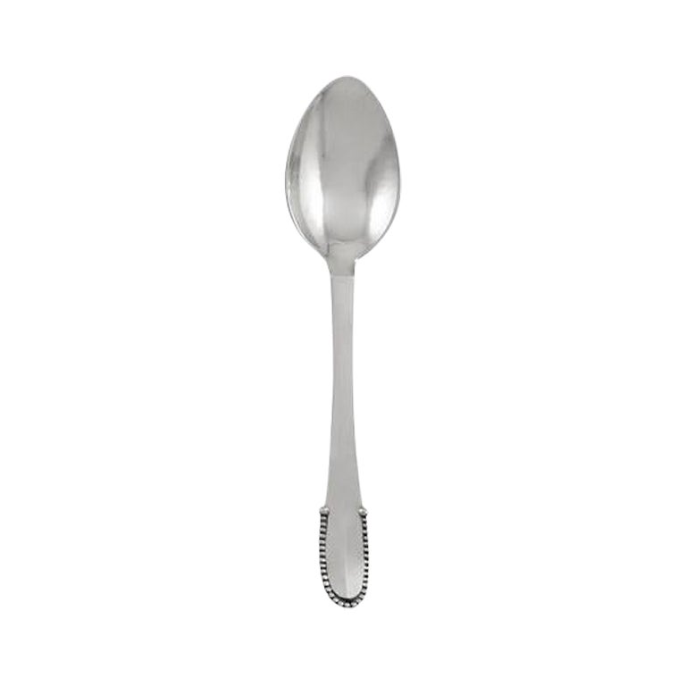 Grande cuillère à thé/cuillère pour enfant 031 en argent sterling perlé Georg Jensen en vente