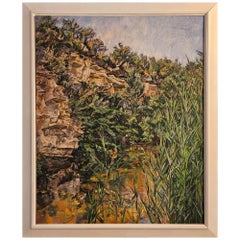 La Falaise, olio su tela di Jacques Hartmann