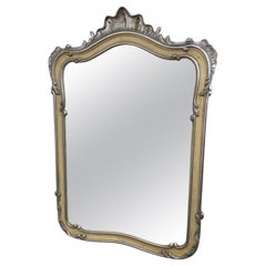 Retro John Widdicomb French Style Silver Leaf and Painted Mirror 