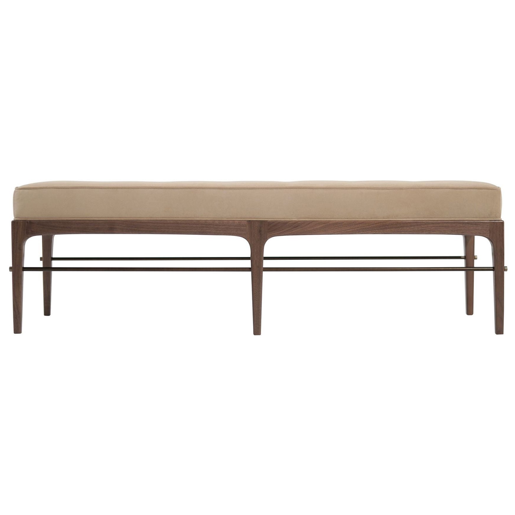 Linear Bench in Natural Wanut Series 60 by Stamford Modern For Sale
