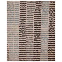 Nazmiyal Collection Alfombra Primitiva Tribal de Diseño Geométrico Moderno 9'5" x 12'
