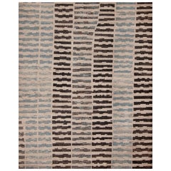 Collection Nazmiyal, motif tribal primitif géométrique moderne 9'5" x 12'