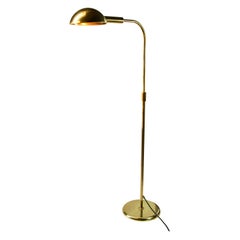 Florian Schulz Mid-Century Vintage Modernist Brass 1970s Dimmable Floor Lamp