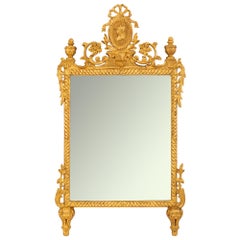 Italian 18th Century Louis XVI Period Giltwood Mirror