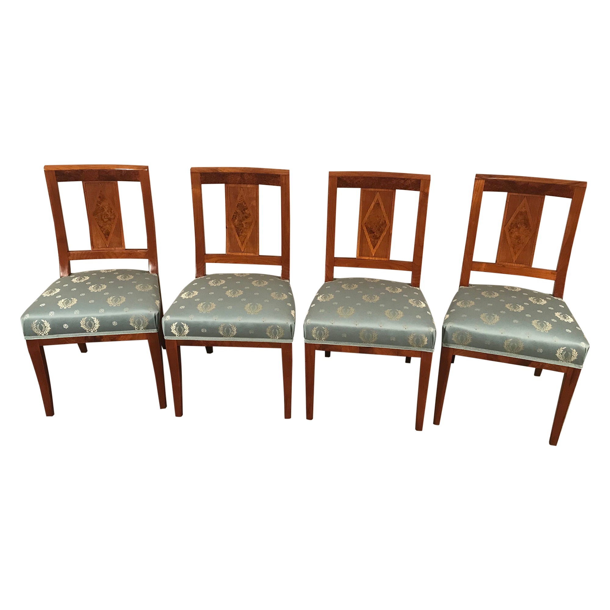 Set of Four neoclassical Dining Chairs, South Germany 1810 For Sale