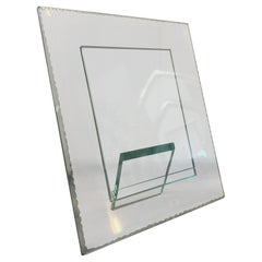 Retro 1950s Fontana Arte Attributed Mid-Century Modern Glass Italian Picture Frame