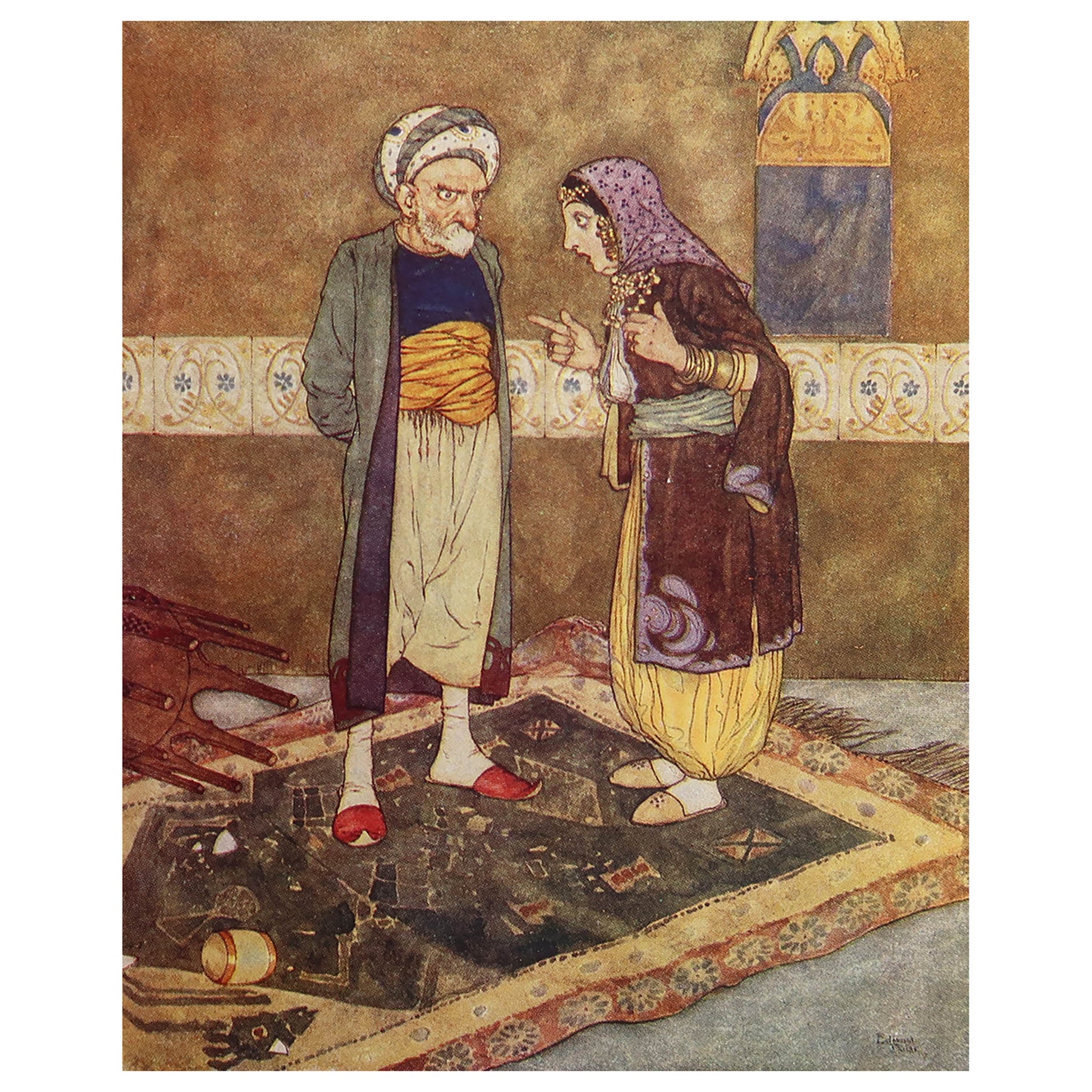 Original Vintage Print by Edmund Dulac, C.1930