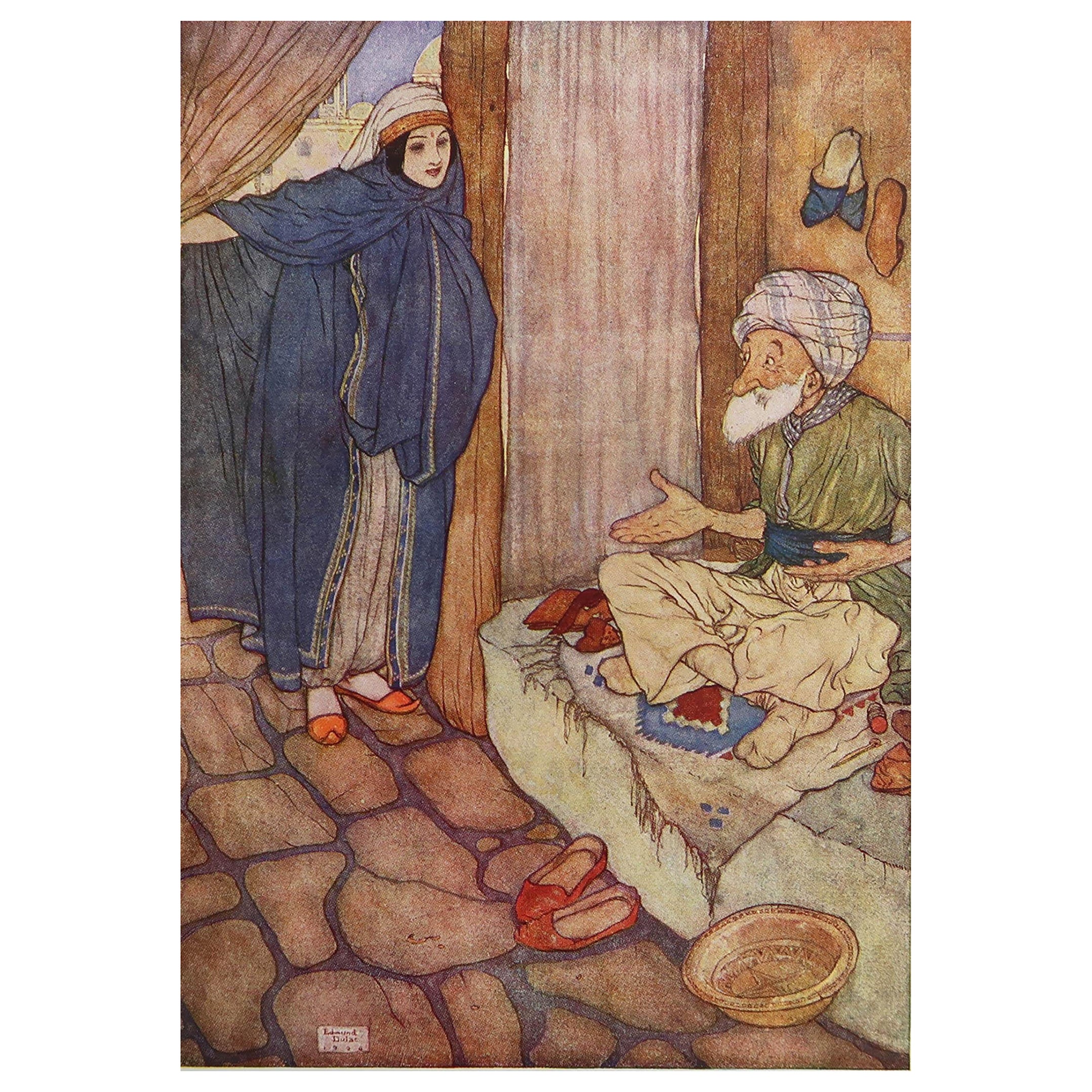 Impression vintage d'origine d'Edmund Dulac, vers 1930 en vente