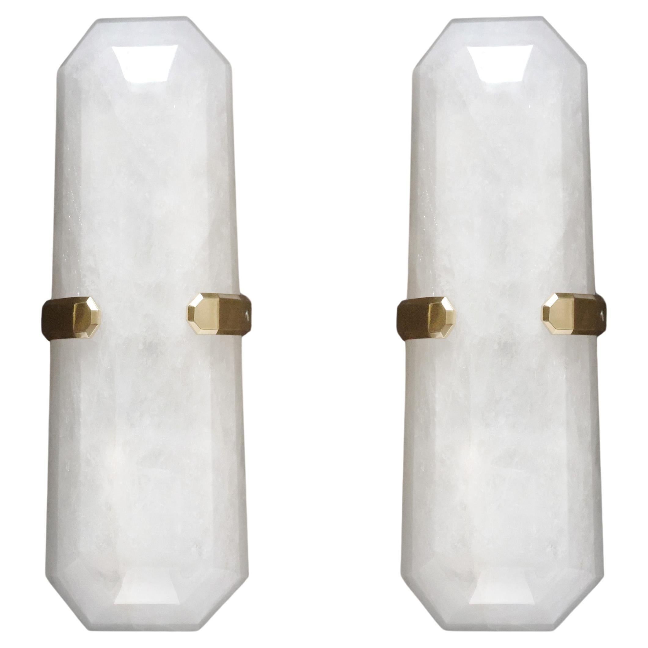 MWR17 Rock Crystal Sconces By Phoenix For Sale