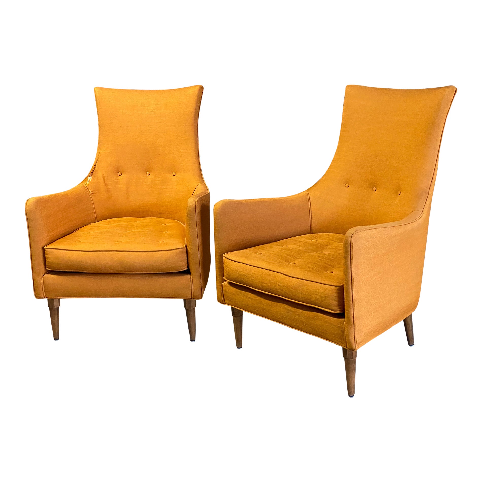 1960s Regal High Back Lounge Chairs, A Pair