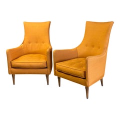 1960s Regal High Back Lounge Chairs, A Pair
