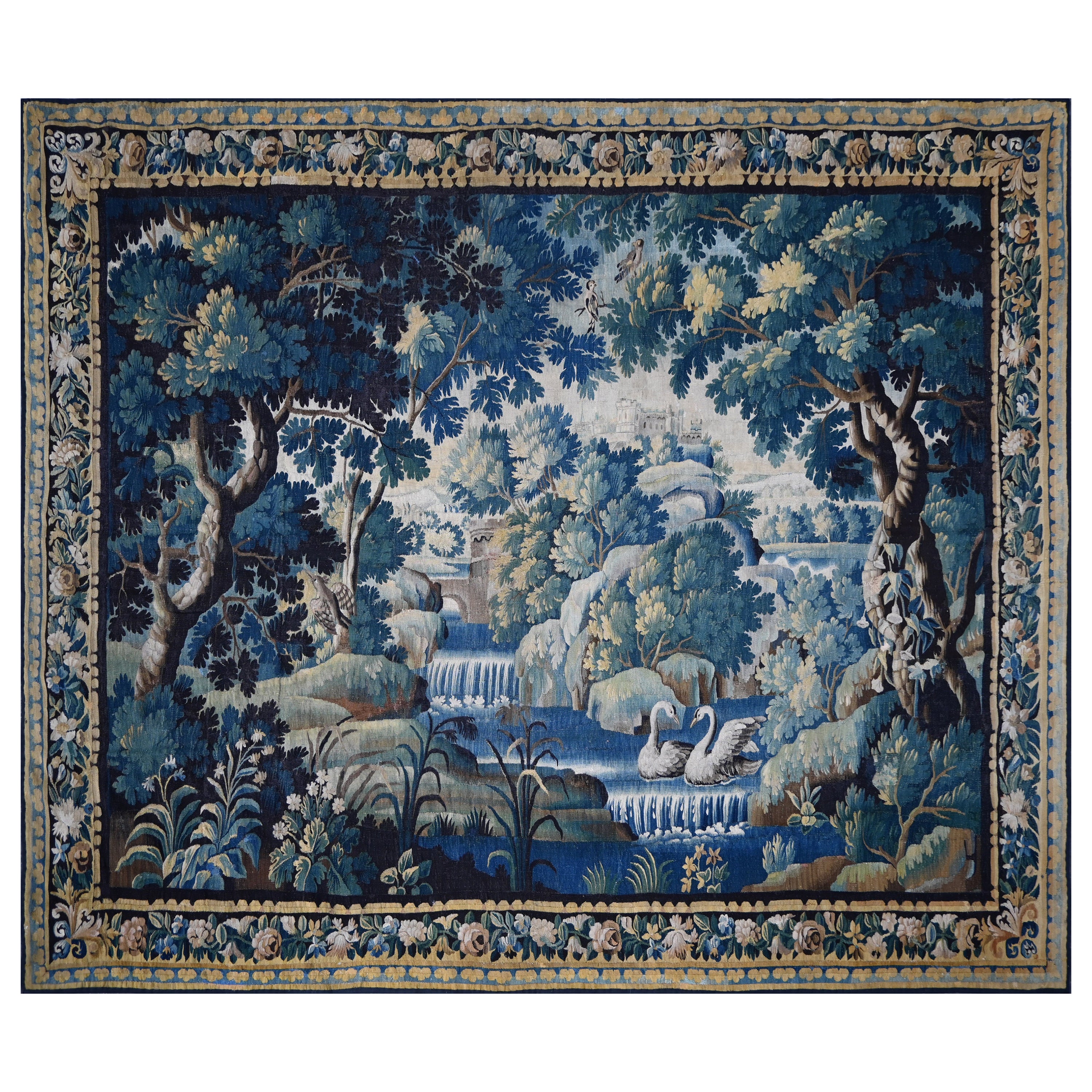 18th century Aubusson tapestry (greenery) - N°-1345
