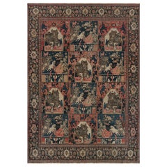 Authentischer persischer Senneh-Teppich aus dem 19.