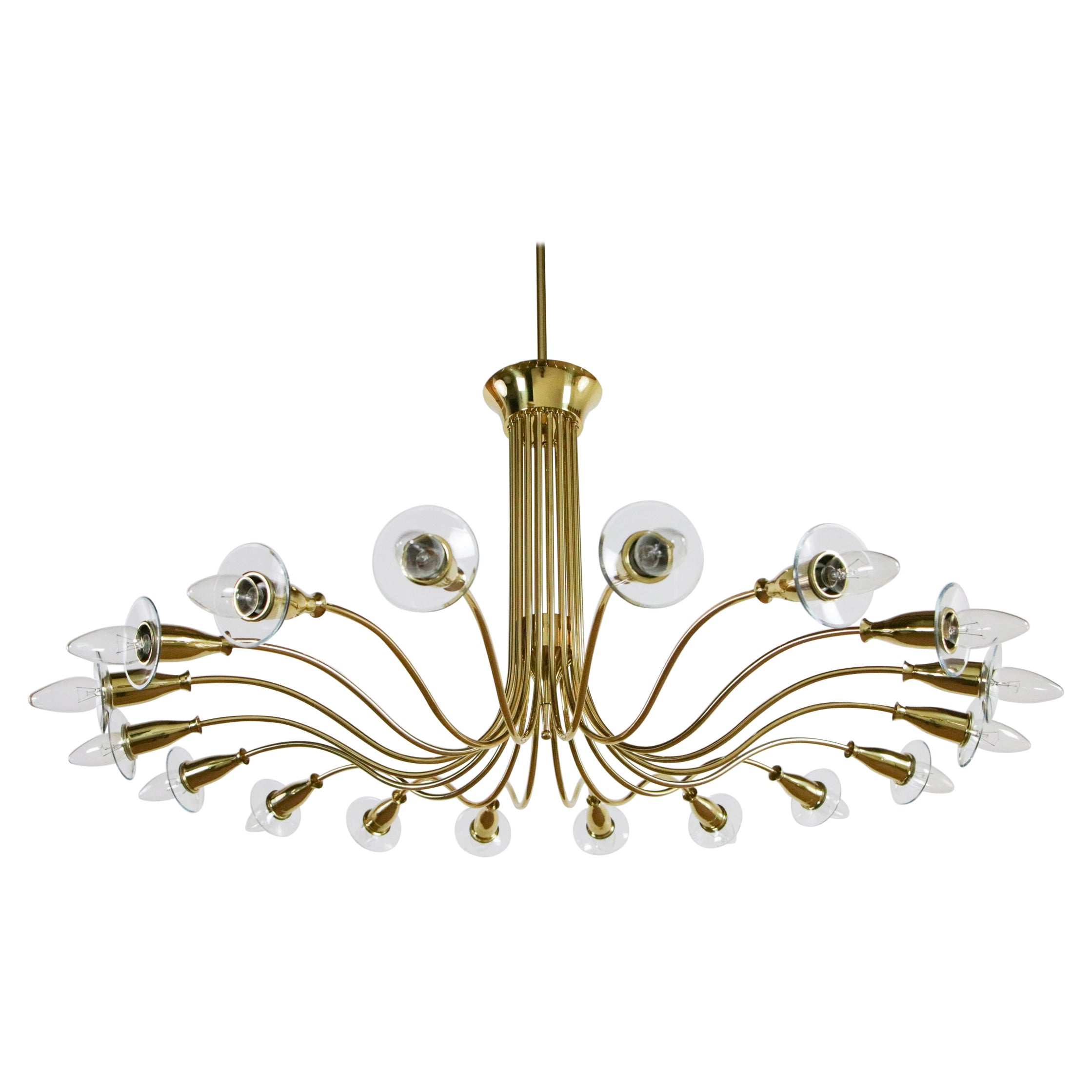 Italian Mid Century 18 lights chandelier by Angelo Lelii for Arredoluce For Sale