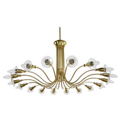 Italian Mid Century 18 lights chandelier by Angelo Lelii for Arredoluce