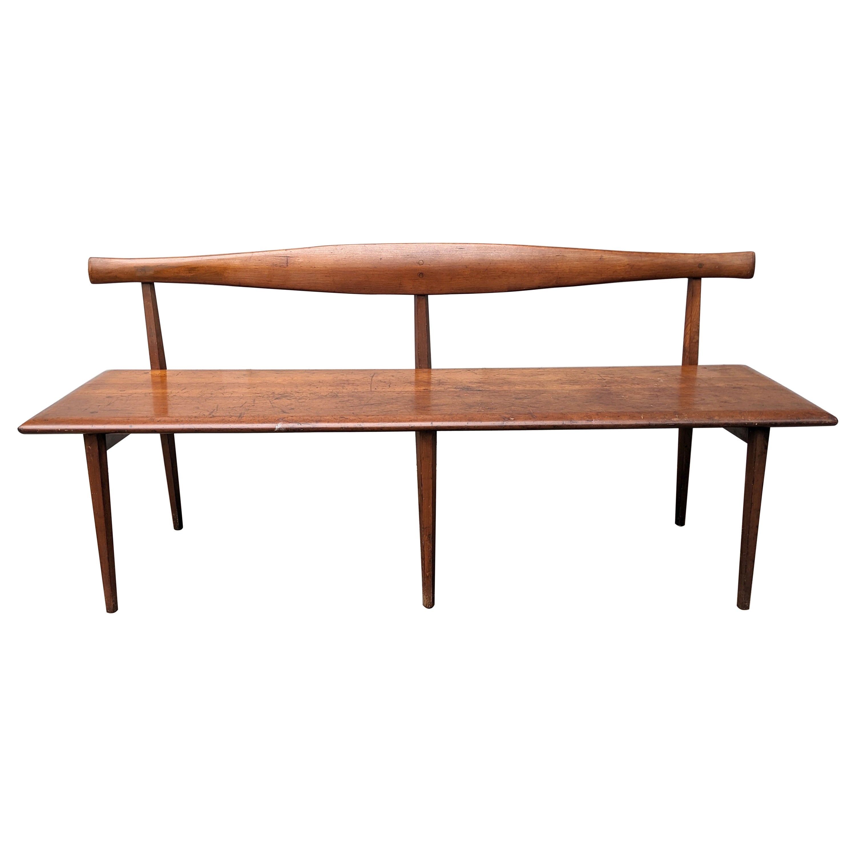 Mid Century Wood Bench, Winchendon Furniture Co. For Sale