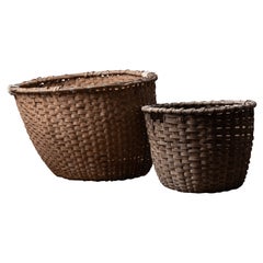 Antique South Georgia Cotton Picking Baskets - A Pair