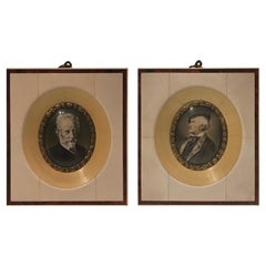 Paire de portraits anciens de Richard Wagner & Pjotr lljitsj Tsjaikovski 