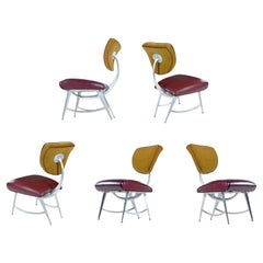 Vintage Disney Quest Aluminum Armillary Chairs by Jordan Mozer Set of 5
