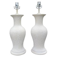 Pair Of Hollywood Regency Plaster Lamps