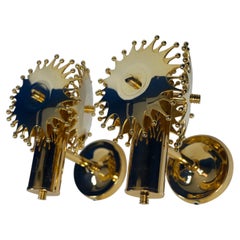 Retro Tibro brass Sconces Sweden, 1970