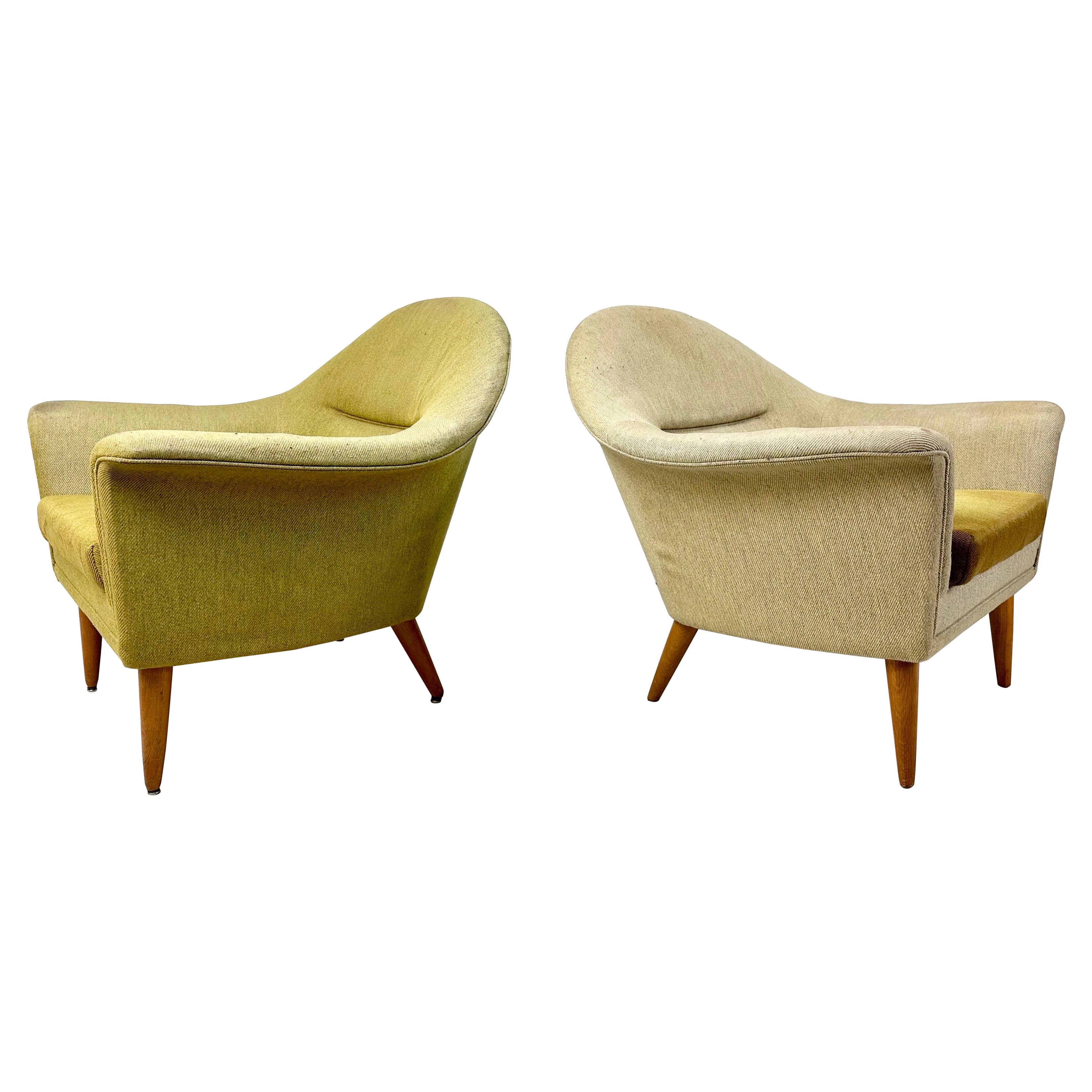 Sculptural 1950s Lounge Chairs by Broderna Andersson