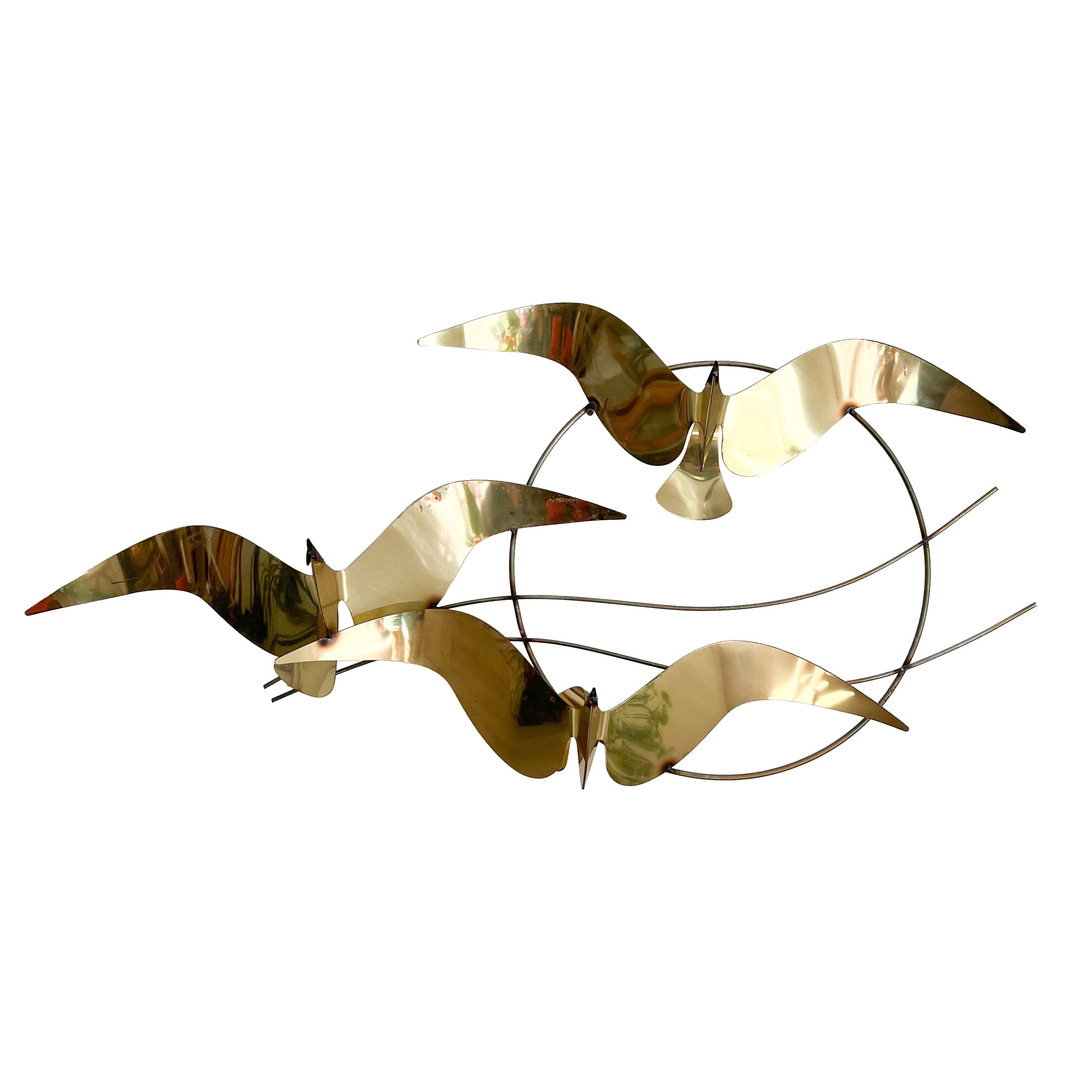C. Jere Seagulls in Flight Metal Art