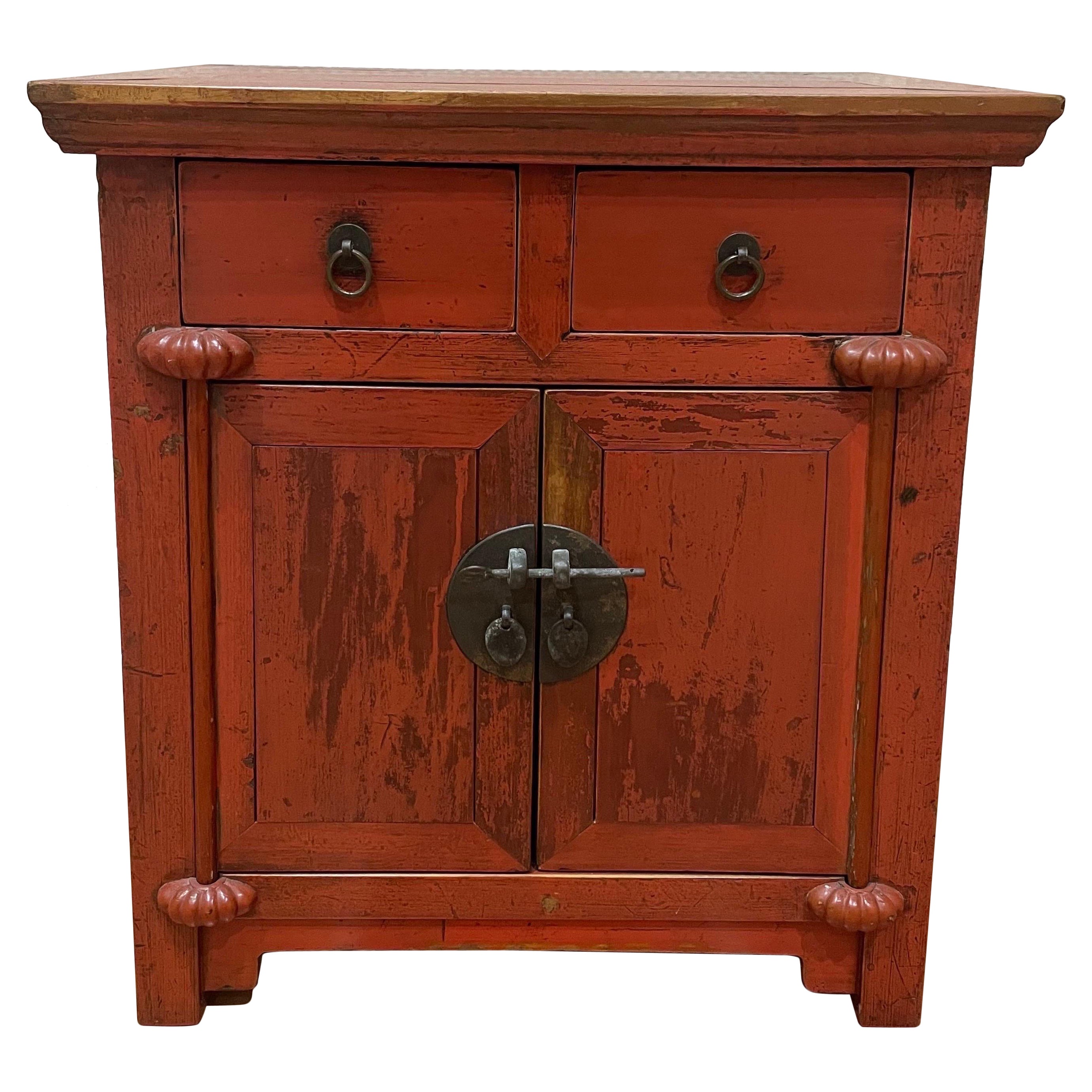 Asian style red small chest  For Sale