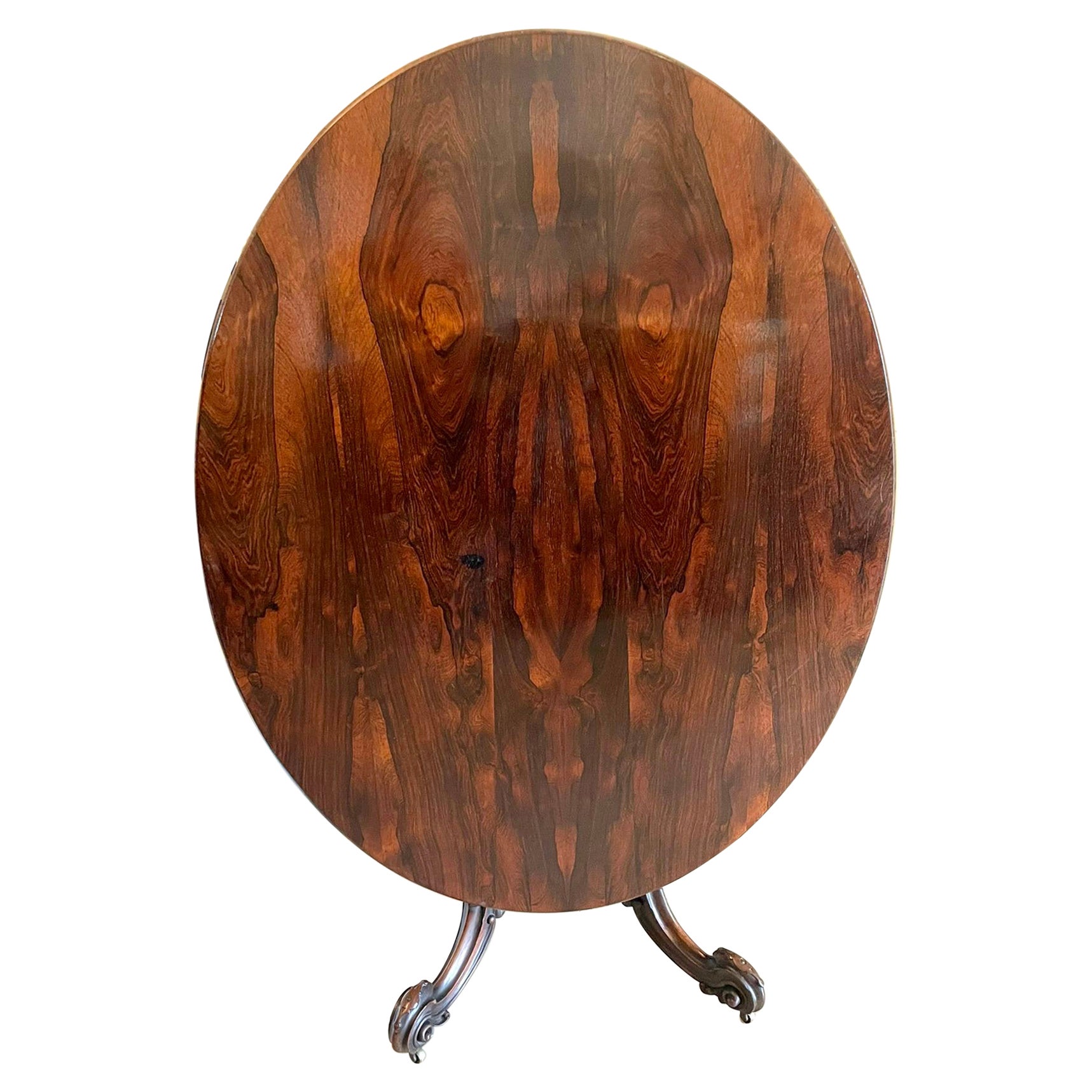 Superb Quality Antique Victorian Oval Rosewood Centre/Dining Table  For Sale