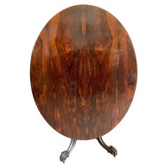 Mesa de centro/comedor ovalada victoriana de palisandro de magnífica calidad 