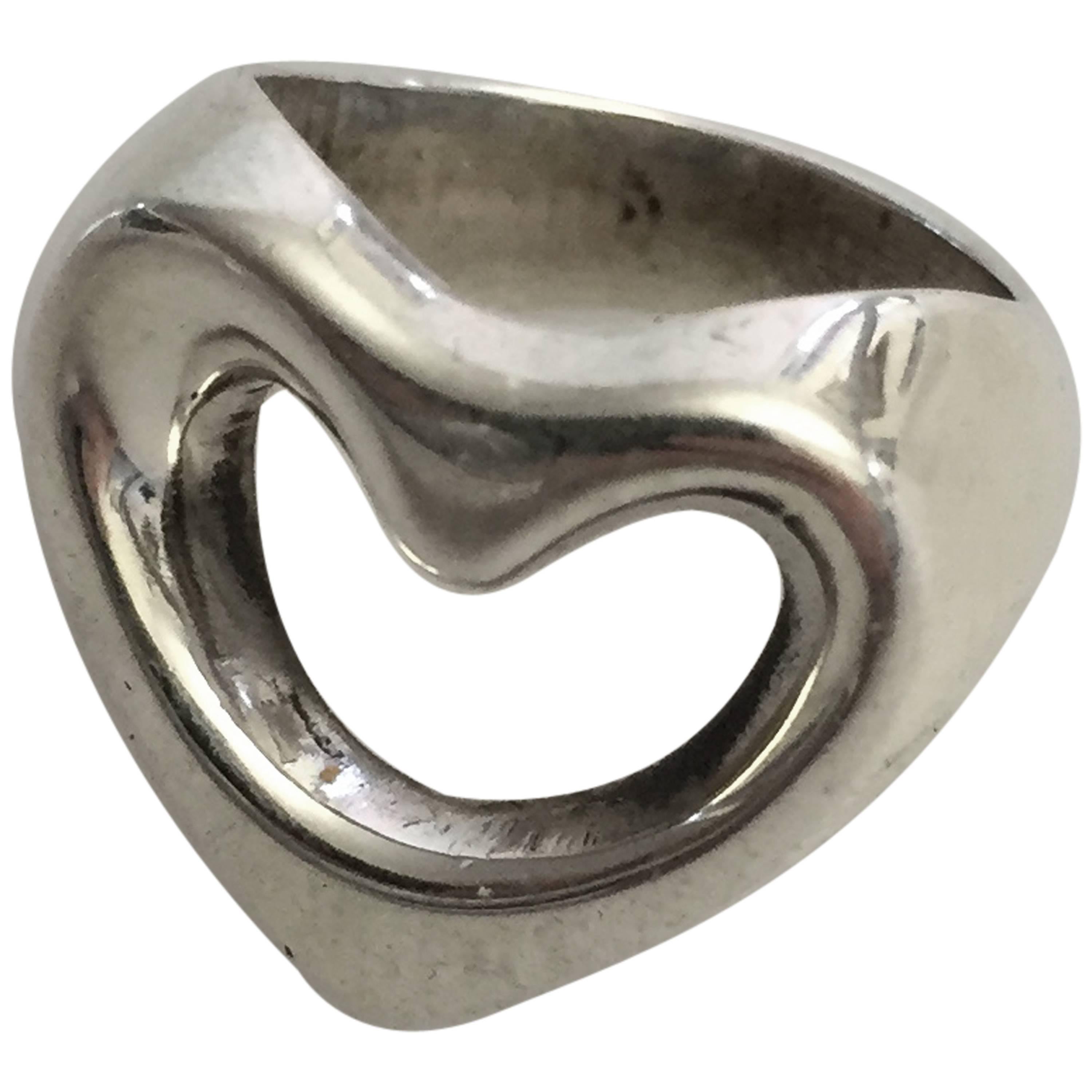 Georg Jensen Sterling Silver Heart Ring by Henning Koppel