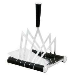 Soporte para tostadas de plata de ley de diseño contemporáneo