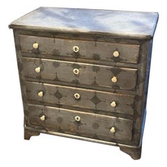 Ancienne commode peinte allemande