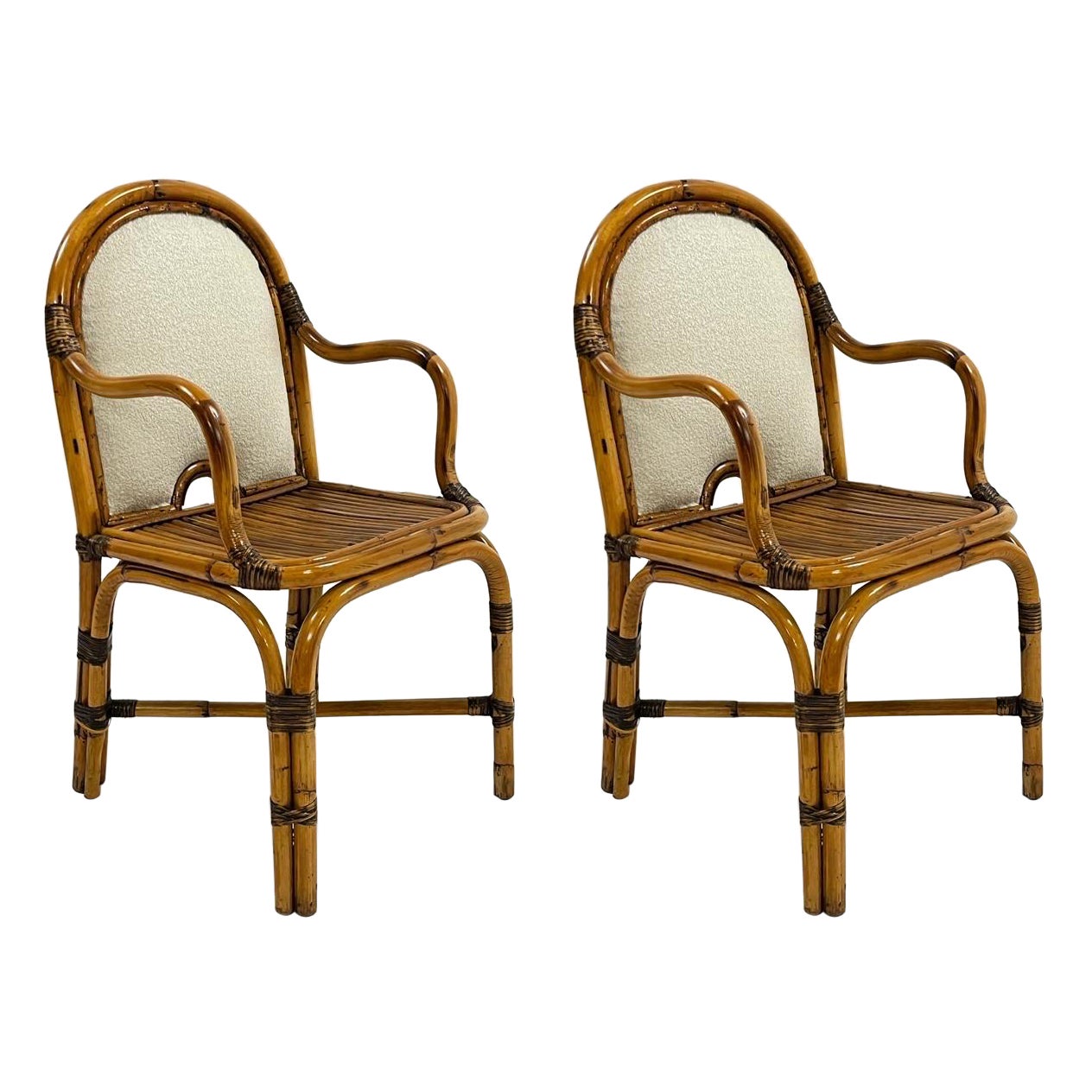 Set of 6  Rattan Chairs By Gabriella Crespi 10