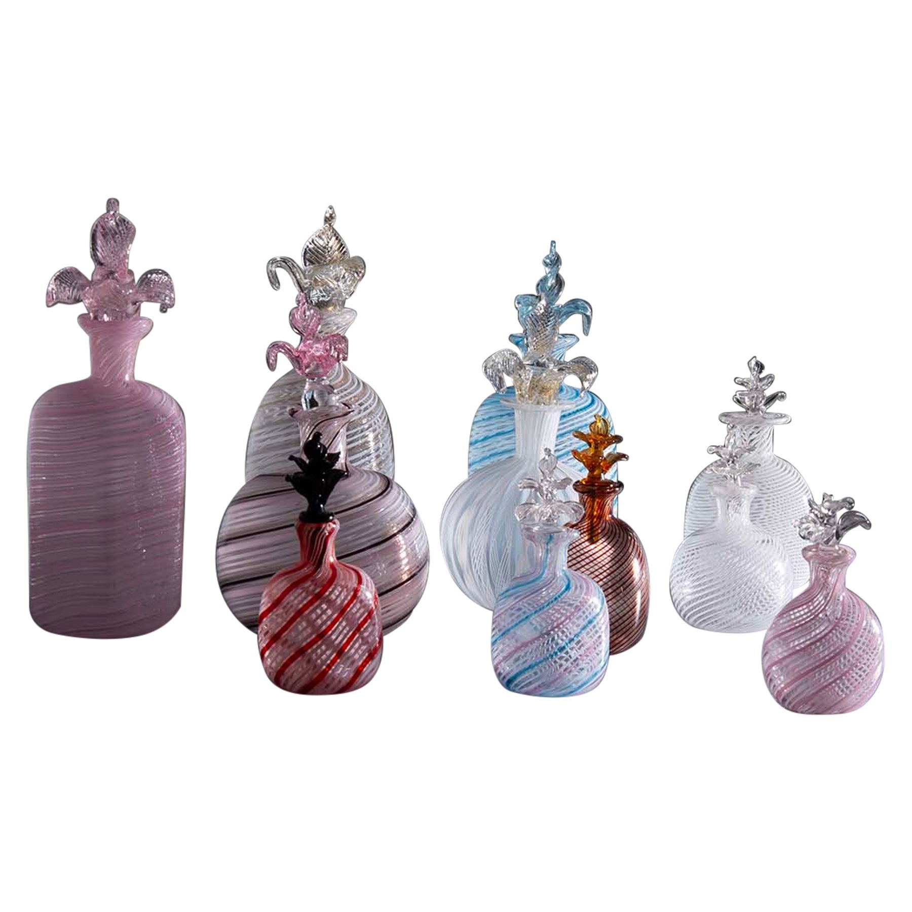 "Filigrana" Murano Glass Perfume Holder Ampoules For Sale