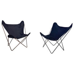 Used 1960s Bkf Hardoy Butterfly Chairs for Knoll in Black