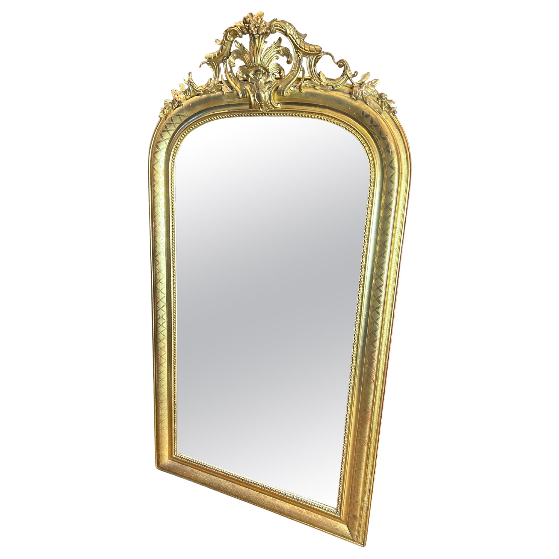 Miroir doré Louis Philippe français  en vente