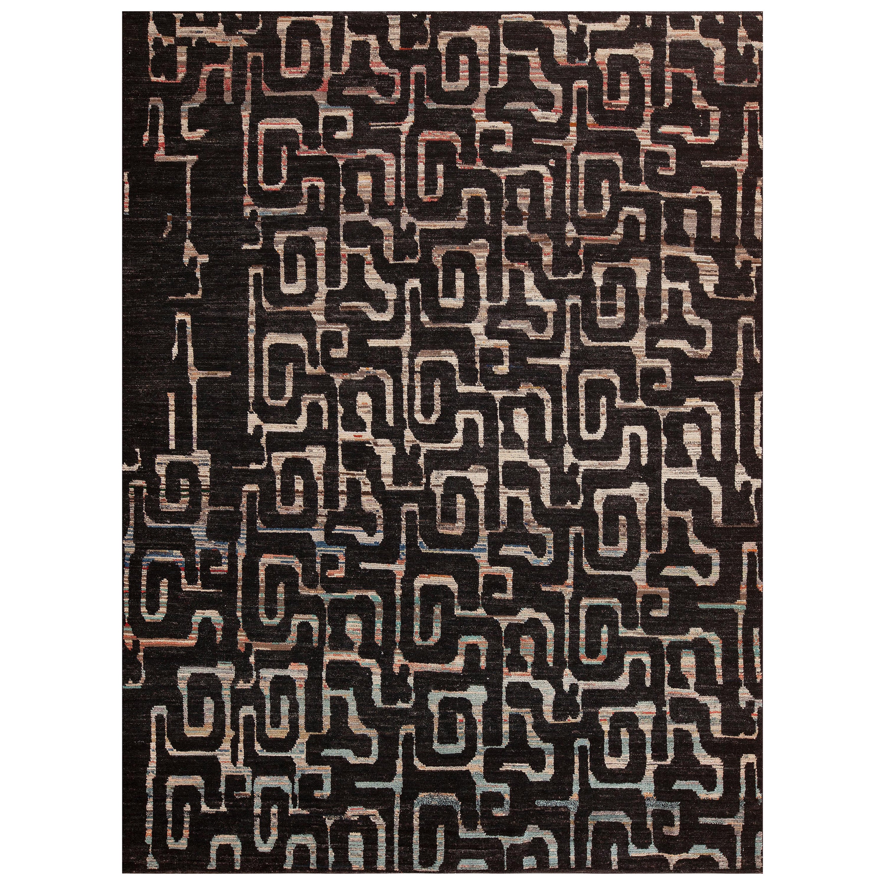 Nazmiyal Collection Meandering Labyrinth Pattern  Modern Area Rug 7'6" x 9'9"