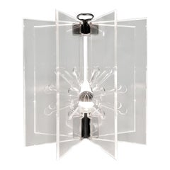 Franco Albini & Franca Helg Modell 524 Skulpturale Lucite-Chromlampe Arteluce, Skulptur 