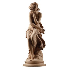 Terracotta sculpture, "The Spring" signed by Mathurin Moreau