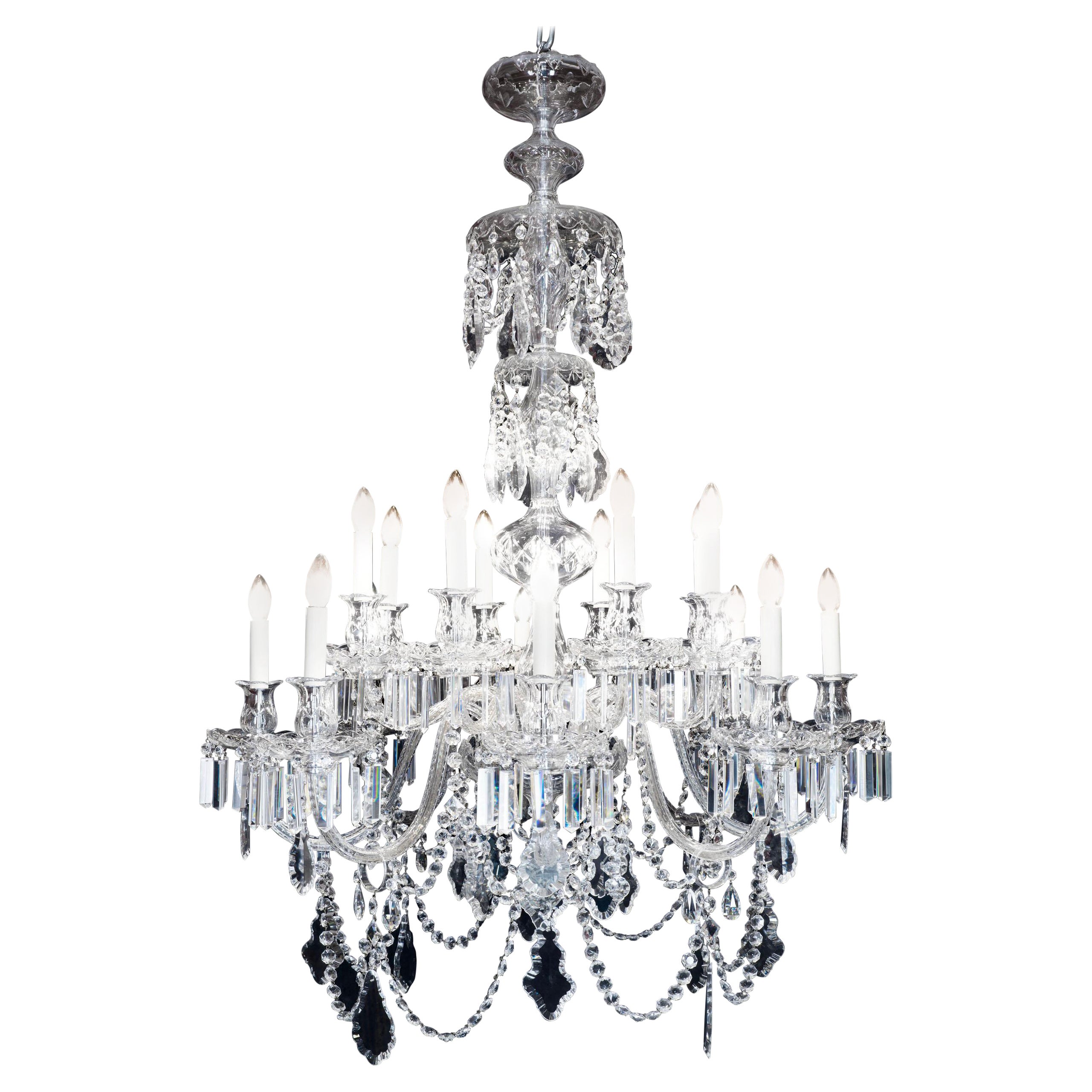 Large & Grand 16 Branch Crystal Chandelier