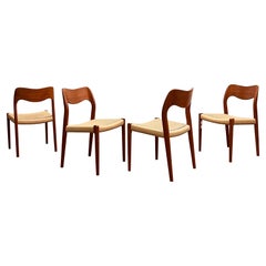 Mid-Century Teak Dining Chairs #71 by Niels O. Møller for J. L. Moller, Set of 4
