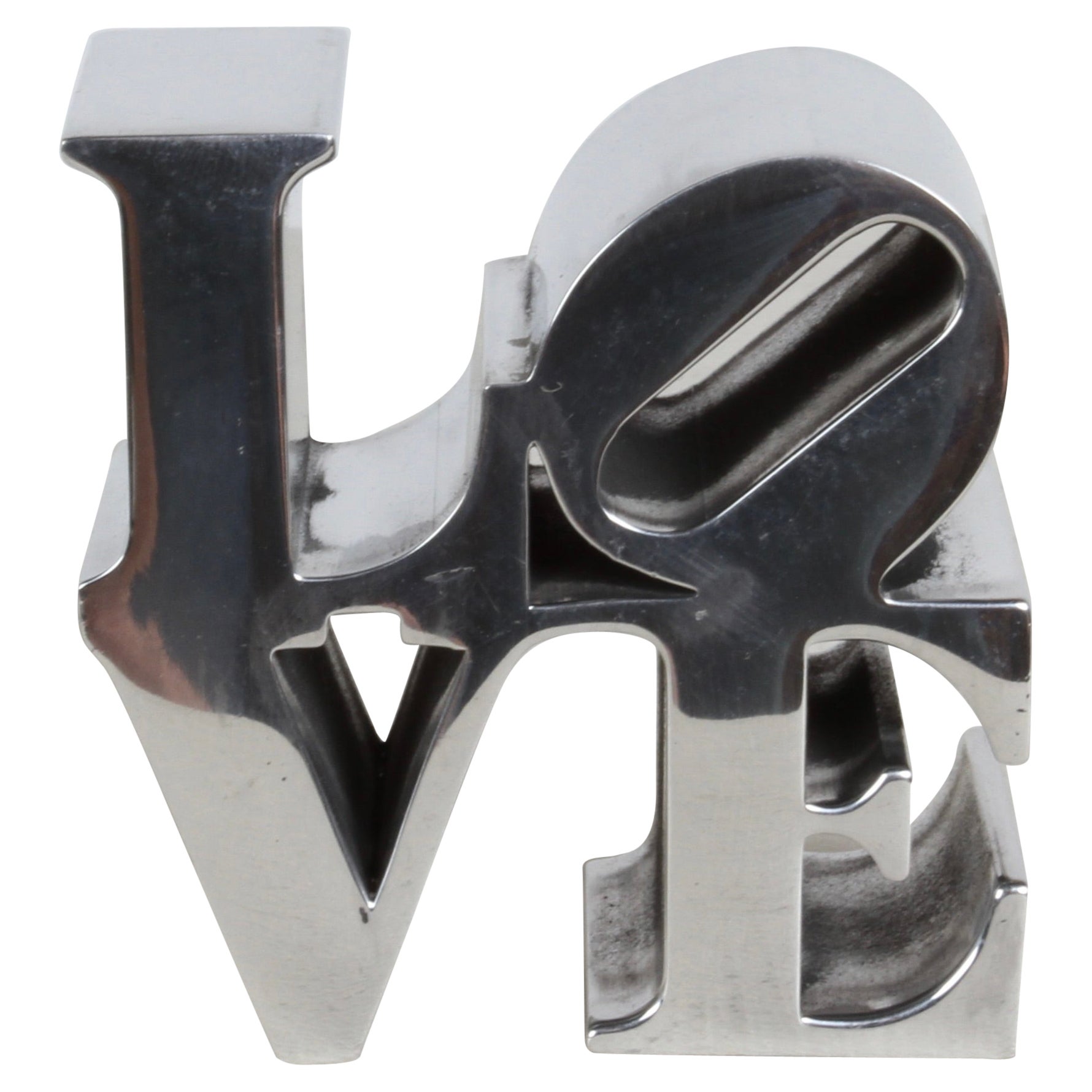  Vintage 70s POP ART Robert Indiana LOVE Sculpture Paperweight or Desk Accessory For Sale
