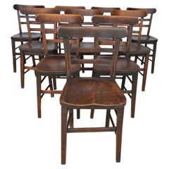 English Cafe Chairs Set of 10