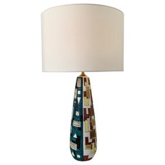 Mid-Century Large Abstract Decor Table Lamp, circa 1950, Italy.