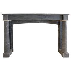 Empire Style Grey Marble Fireplace